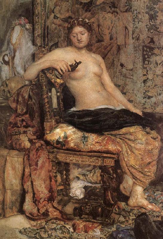 Mikhail Vrubel Female Model in a Renaissance setting